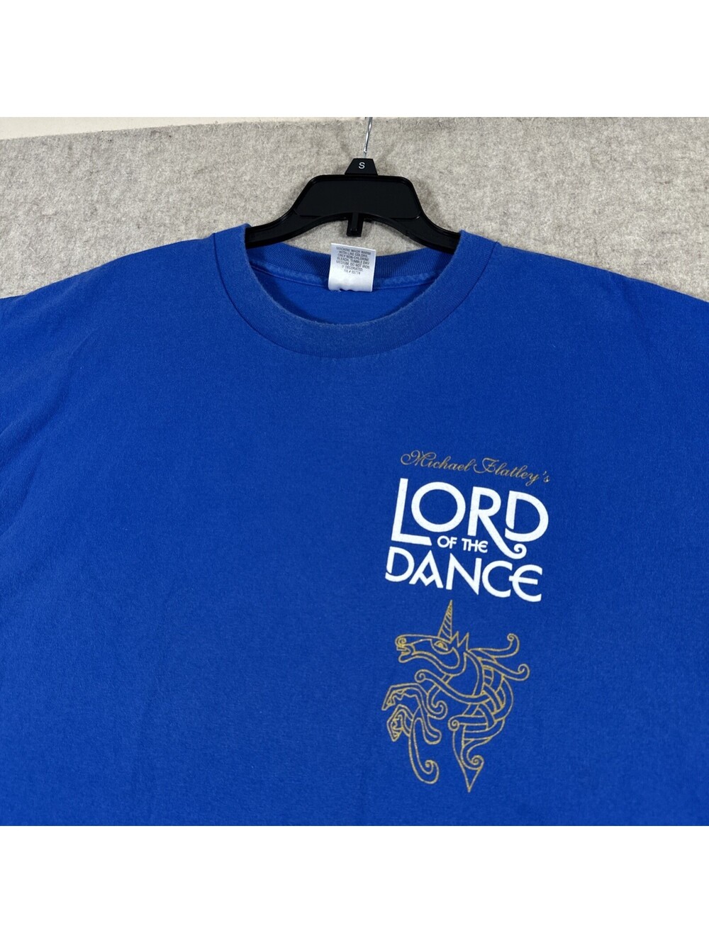 VTG Lord Of The Dance Blue T-Shirt XL Michael Flatley’s USA Made (Stain)